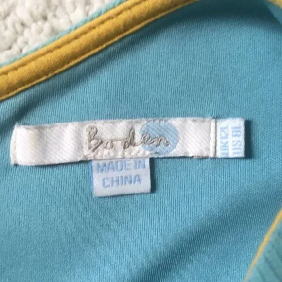 Boden Aurelia Ottoman Ribbed Stretch Robins Egg Blue Sheath Dress US 8L - Picture 6 of 8